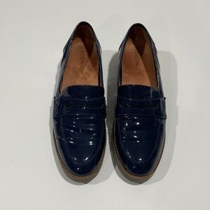 Vionic Womens Cheryl Leather Loafers Patent Slip-On Shoes